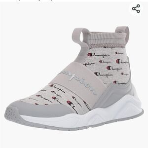Champion Rally Script High Top Sneakers Gray Sz 8